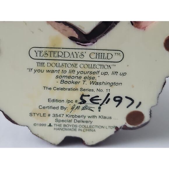 Boyds Bears Yesterday's Child The Dollstone Collection Celebration Series #7&11 - Picture 10 of 16